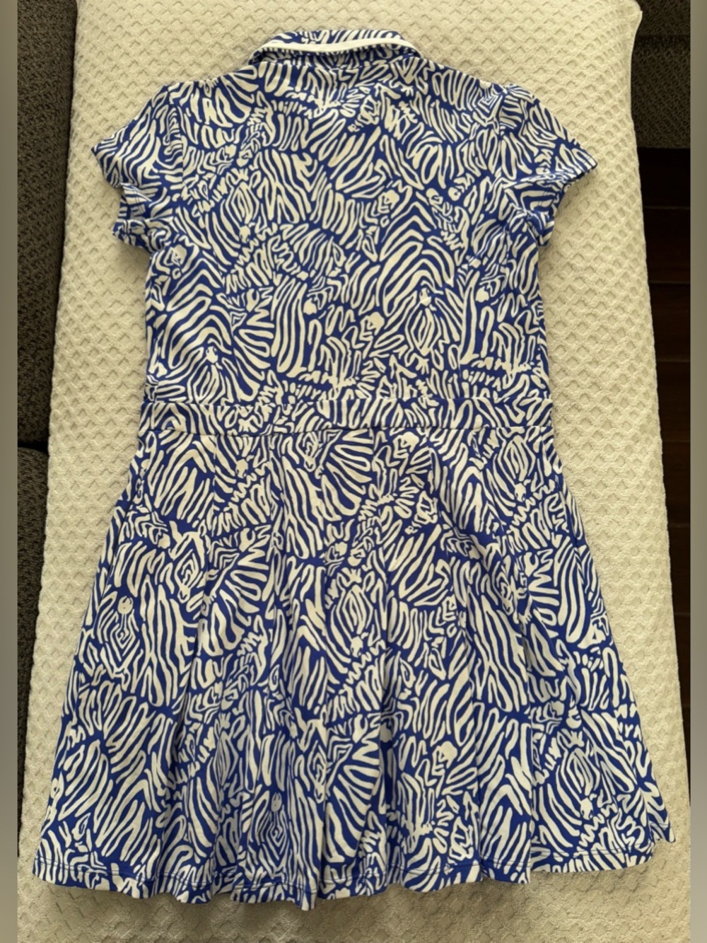 🆕 Lilly Pulitzer Luxletic Alona Dress Martinique Blue White UPF 50+ Medium - Picture 6 of 13